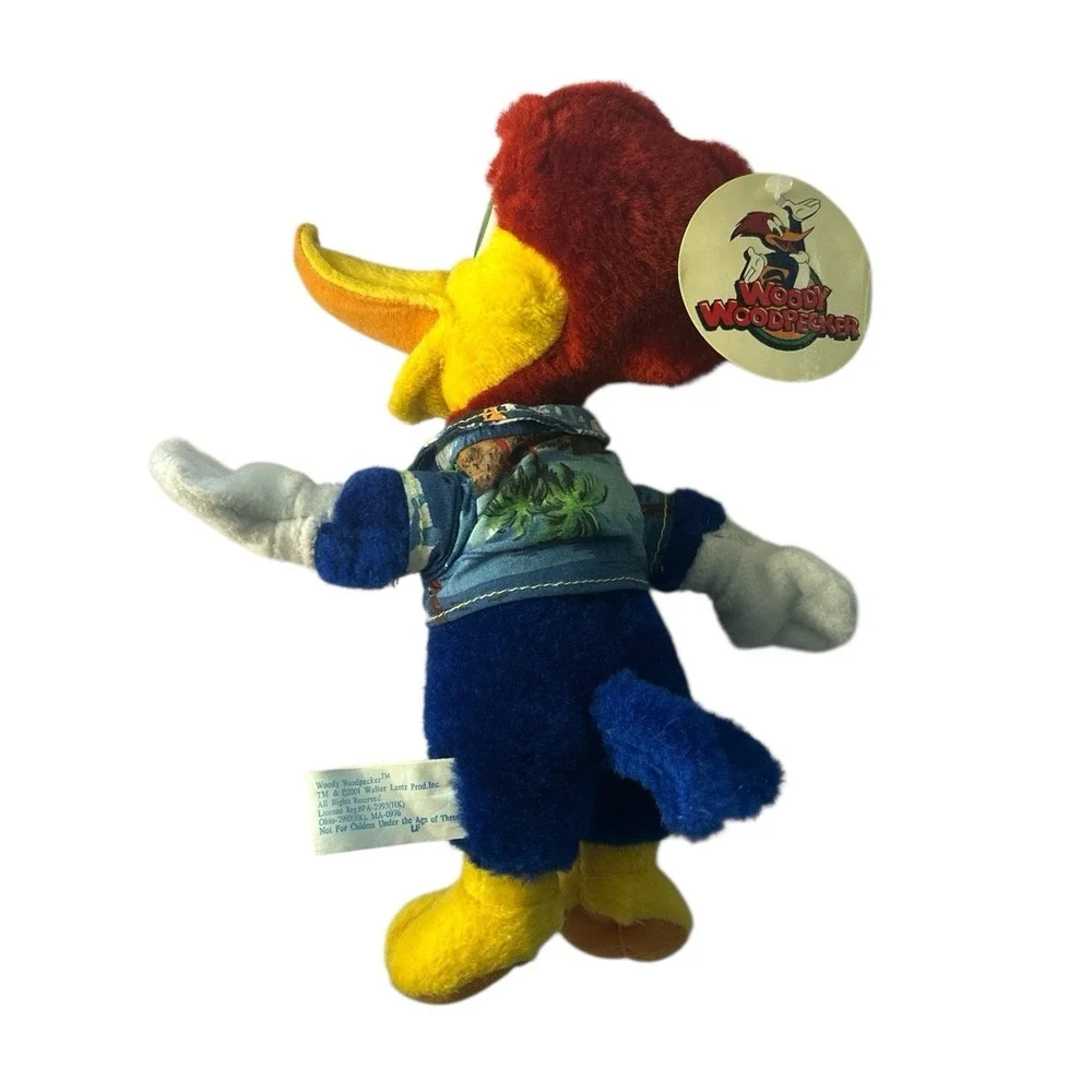 Woody Woodpecker Plush 2001‎ Walter Lantz Hawaiian Shirt Rare